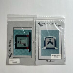 Holly House Designs - Frosty & Mrs. Frosty Counted Cross Stitch Patterns